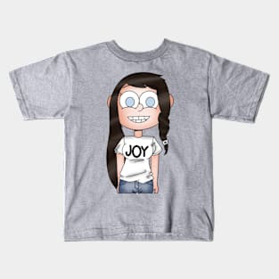 Girl Wearing Joy T-Shirt Kids T-Shirt